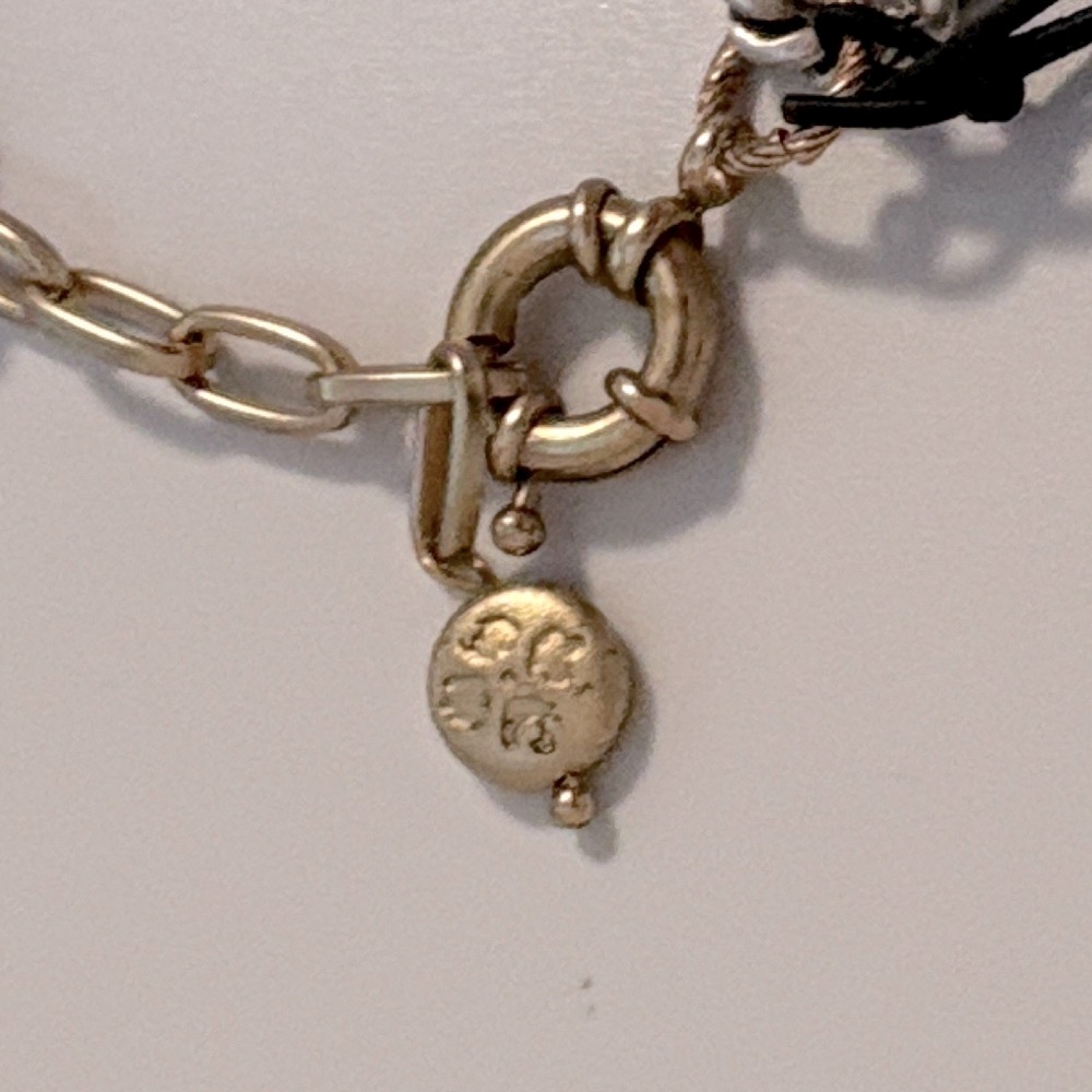 NWT [Patricia Nash] Rope Chain Ring Adjustable Designer Bracelet, Gold Tone - Picture 7 of 10